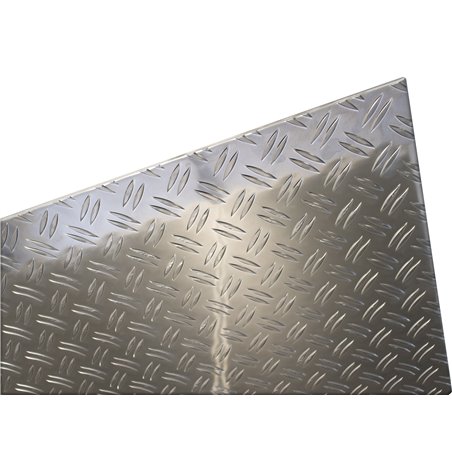 aluminium traanplaat 500 x 1000 x 3,5-5mm
