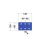 IPE140 kopplaat (130x100x10mm, 6x gat 14mm)