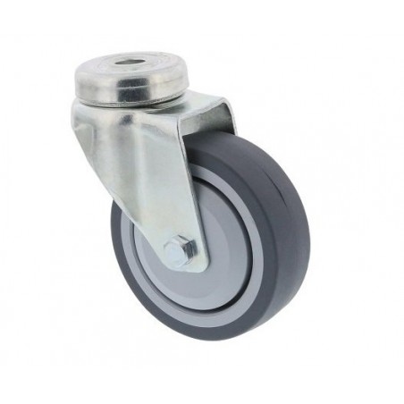 zwenkwiel 100mm met boutgatbevestiging