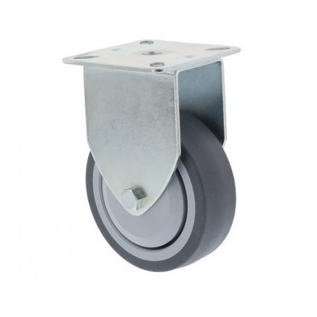 bokwiel 125mm met plaatbevestiging