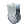 bokwiel 75mm met plaatbevestiging
