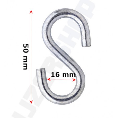 verzinkte s-haak 50x16mm