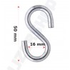 verzinkte s-haak 50x16mm