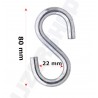 verzinkte s-haak 80x22mm