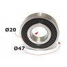 groefkogellager, 6204-2RS 20x47x14mm