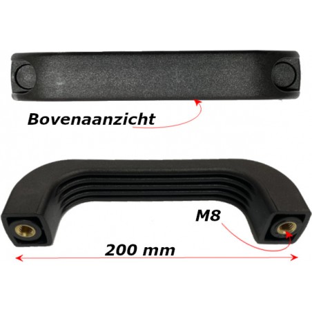 beugelgreep K 200 x 50 x 28mm M8 x 180mm