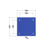 Voetplaat Universeel 240x240x10mm - 4x gat 14mm