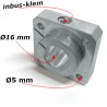 montageblok laag met flens 16mm