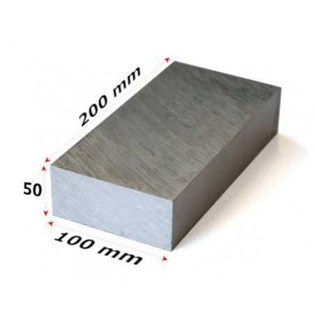 aluminium blok 200x100x50mm