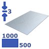 plaat verzinkt 500 x 1000 x 3.0mm
