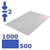 plaat rvs 1000 x 500 x 2mm