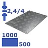 aluminium traanplaat 500 x 1000 x 2,4-4mm
