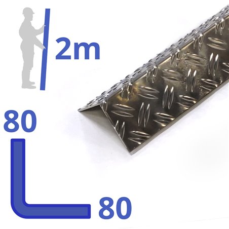 Aluminium L-profiel traanplaat 100 x 100 x 2,5