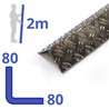 Aluminium L-profiel traanplaat 100 x 100 x 2,5
