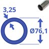 Verzinkte buis 76,1 x 3,25mm