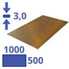 CorTen staal 500 x 1000 x 3mm