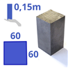 Stalen blok 60x60x150mm