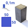 Stalen blok 50x50x100mm