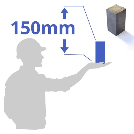 Stalen blok 40x40x150mm