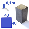 Stalen blok 40x40 x100mm