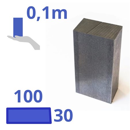 Stalen blok 100 x 100 x 30mm