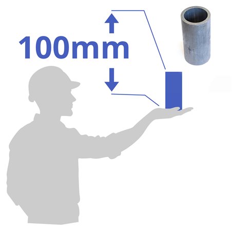 Stalen bus 40x5mm, lengte: 100mm