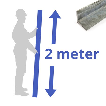 Verzinkte stalen  L-profiel 50 x 50 x 5mm