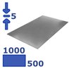 plaat staal 500 x 1000 x 5.0mm