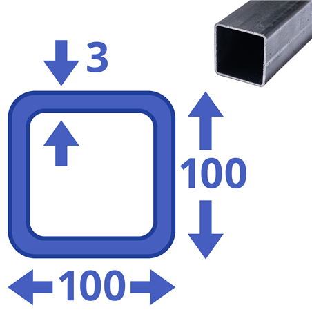 stalen koker 100x100x3mm