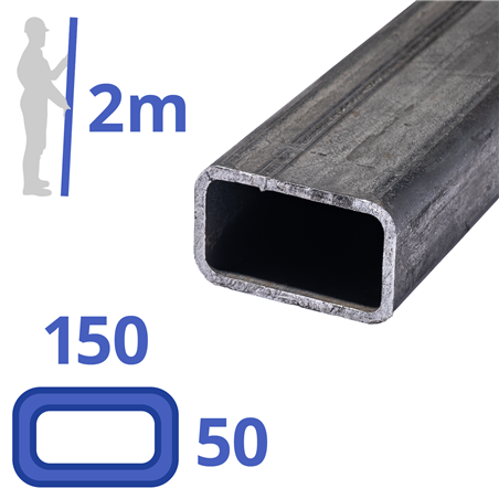 stalen koker 150x50x3mm