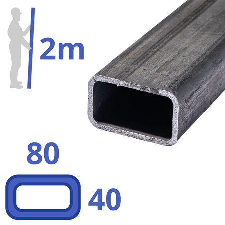 stalen koker 80x40x2mm