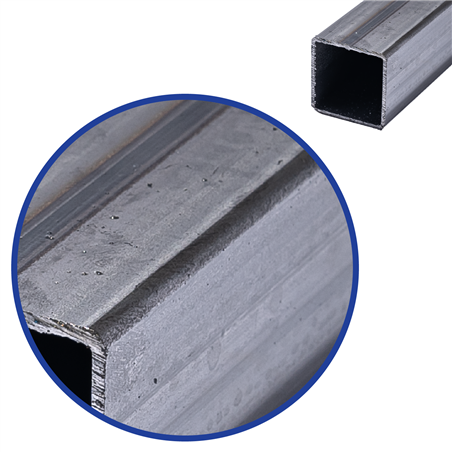 blanke vierkante koker 30x30x1,5mm