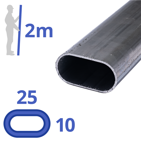 stalen ovaal 25x10x1,5mm