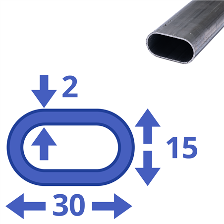stalen ovaal 30x15x2mm