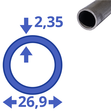 stalen buis (3/4") 26,9x2,35mm