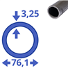 stalen buis (2,1/2") 76,1x3,25mm