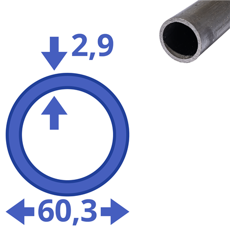 stalen buis (2") 60,3x2,9mm