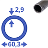 stalen buis (2") 60,3x2,9mm