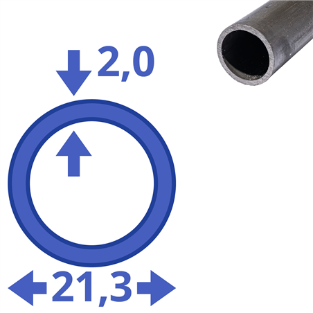stalen buis (1/2") 21,3x2,0mm
