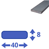 stalen strip 40x8mm