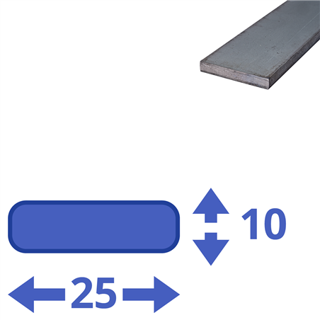 stalen strip 25x10mm