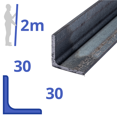 stalen L-profiel wgw 30x30x3mm