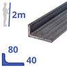 stalen L-profiel 80 x 40 x 6mm