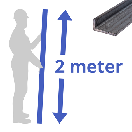 stalen L-profiel 60 x 40 x 5mm