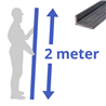 stalen L-profiel 40 x 20 x 3mm