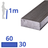 stalen plat 60 x 30mm, lengte 1000mm