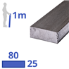 stalen plat 80 x 25mm, lengte 1000mm