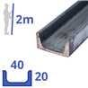 stalen UNP 20x40x20x5mm