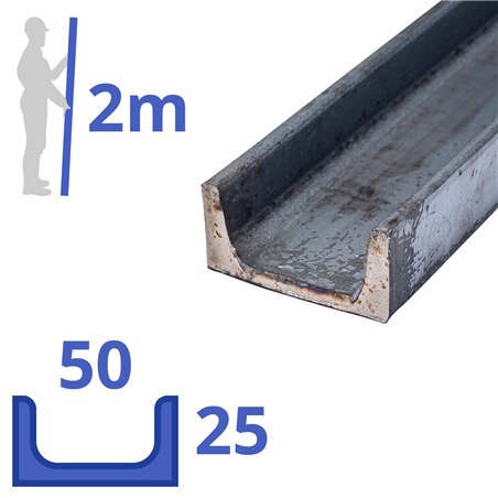 stalen UNP 25x50x25x5mm