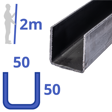 stalen U-profiel 50x50x50x3mm